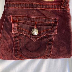 Burgundy true religion jeans